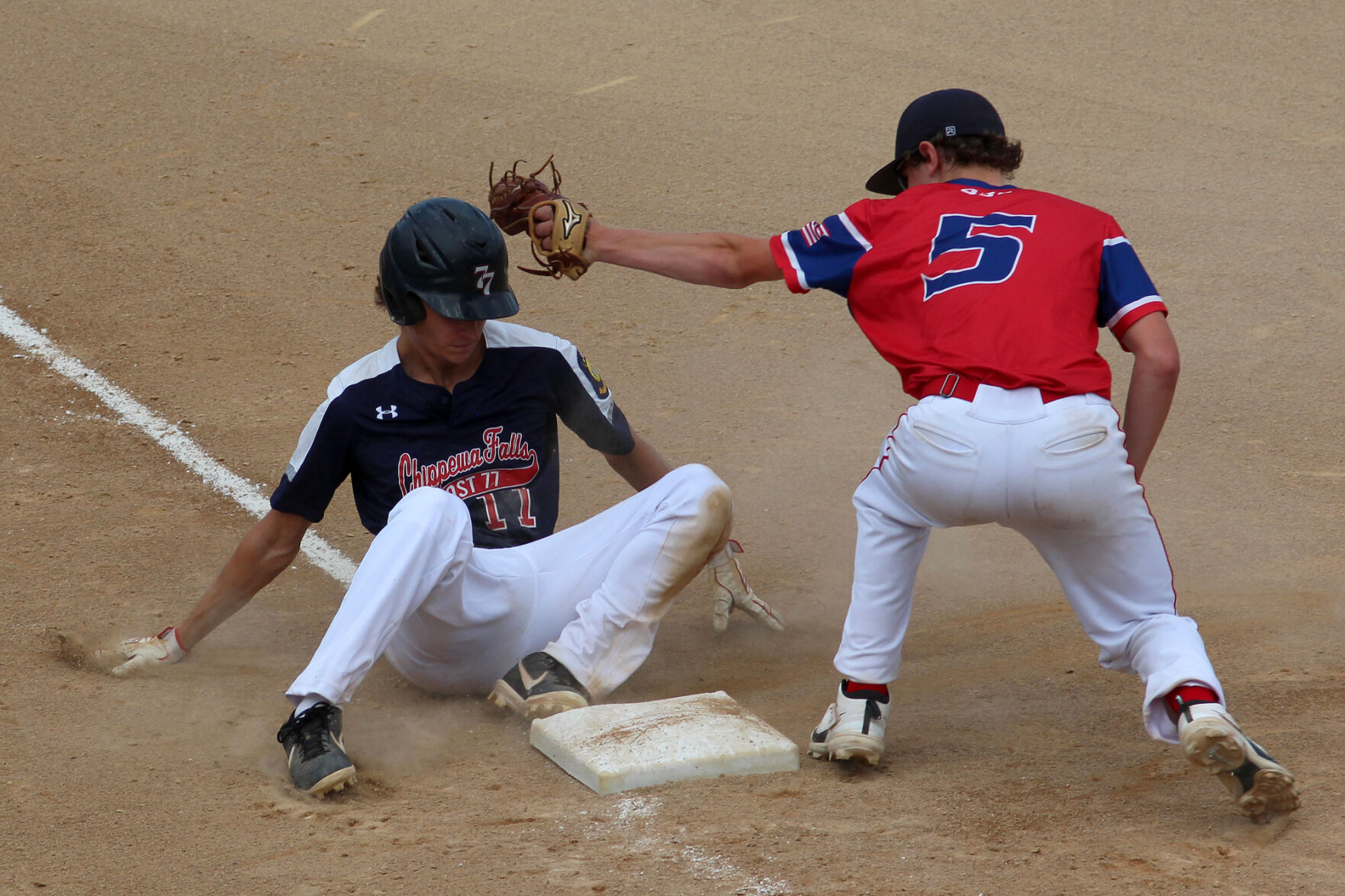 Chippewa Falls Post 77 senior legion baseball vs Superior Post 435 7-19-22